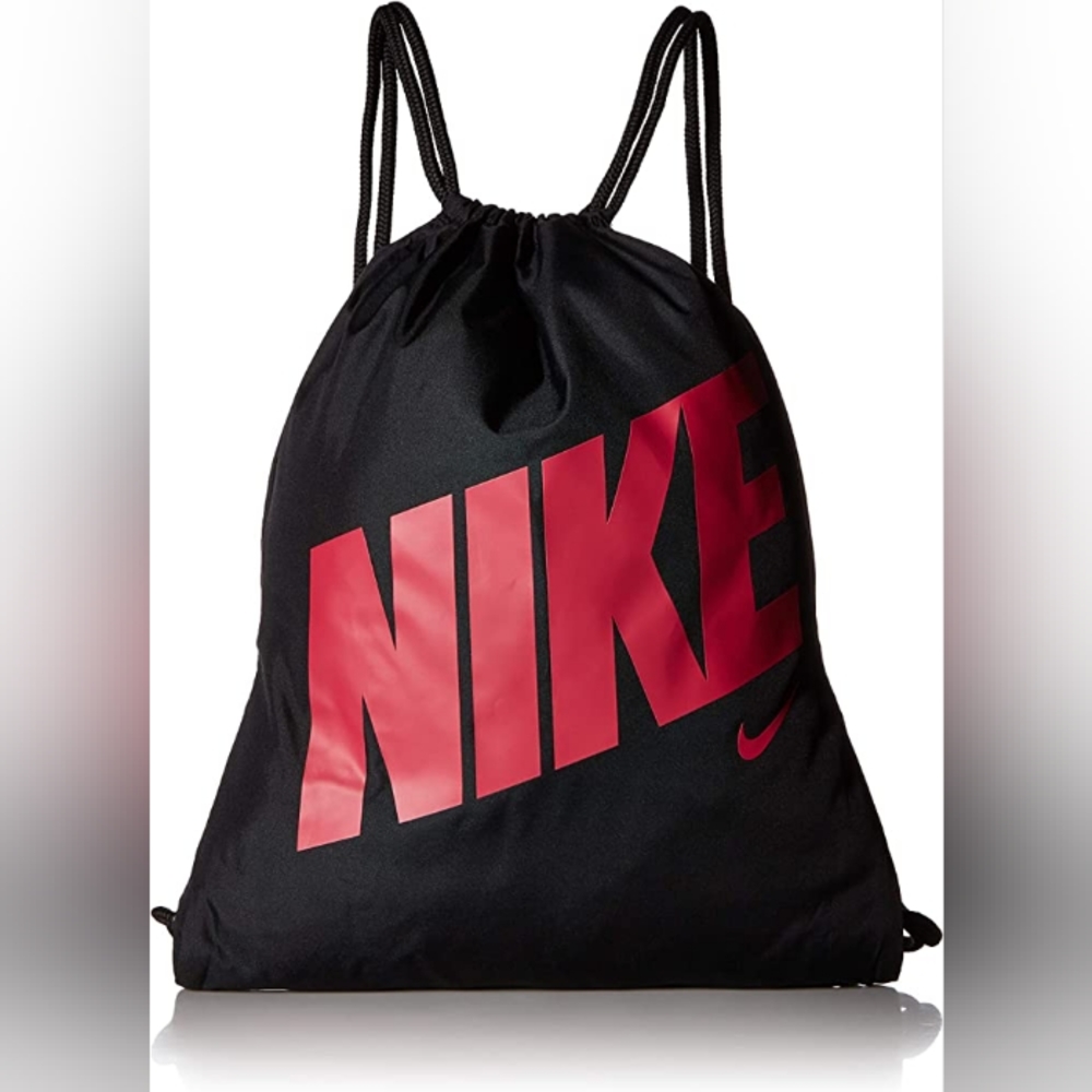 NIKE Graphic Gym Sack 🆕 Gymsack GFX Bag Black Pink Drawstring Bag
